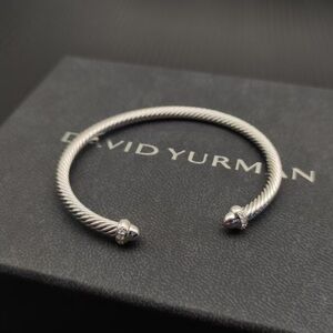David Yurman Sterling Silver Twisted Cable Open Cuff Bracelet